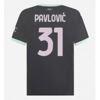 Echipament fotbal AC Milan Strahinja Pavlovic #31 Tricou Treilea 2024-25 maneca scurta